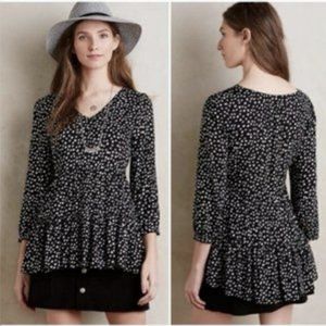 Anthropologie Maeve Lila Button Front Tunic, Sz XS